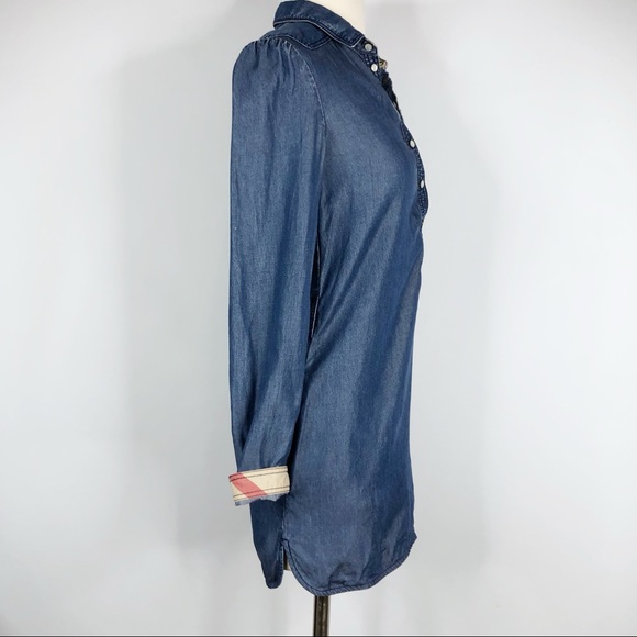 Authentic Burberry Brit Denim Button Tunic Dress - Picture 2 of 8